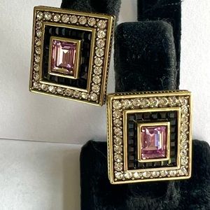 Heidi Daus CLIP 🆕 “Breathtaking Baguettes” Swarovski Crystals earrings